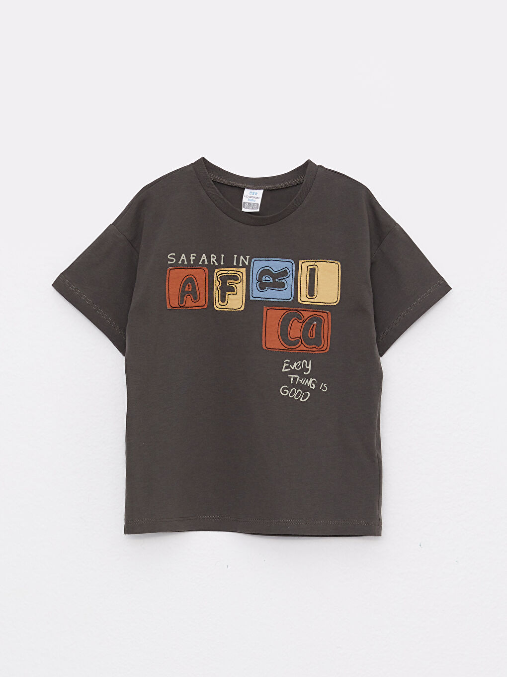 Crew Neck Short Sleeve Printed Cotton Baby Boy T-Shirt and Shorts 2-Piece Set -S2EA80Z1-R37