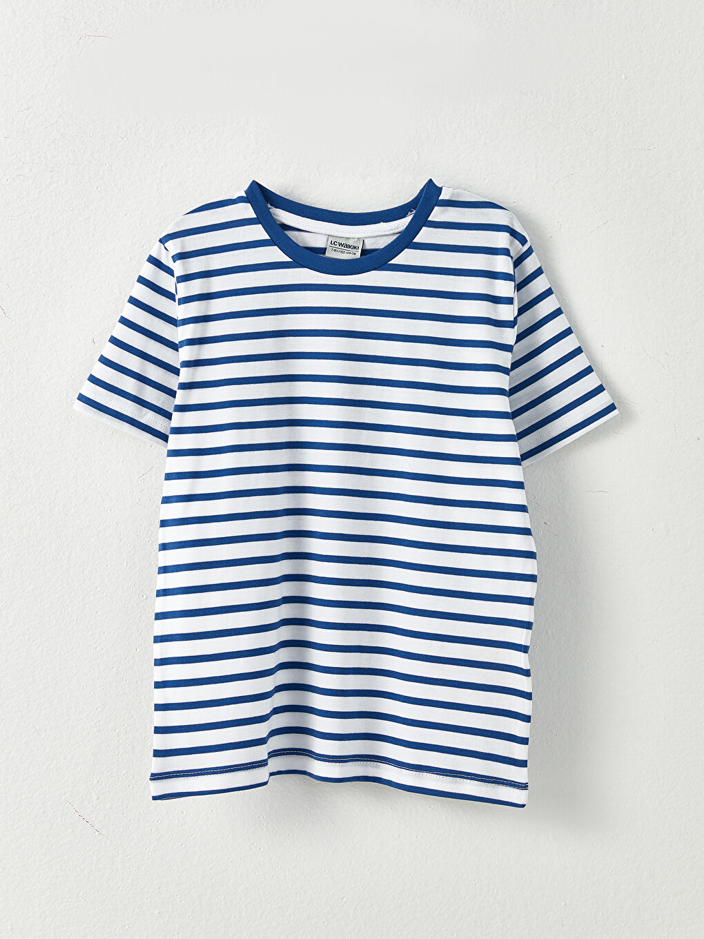 LCW Kids Crew Neck Striped Short Sleeve Cotton Boy T-Shirt -S2EA88Z4-LGS