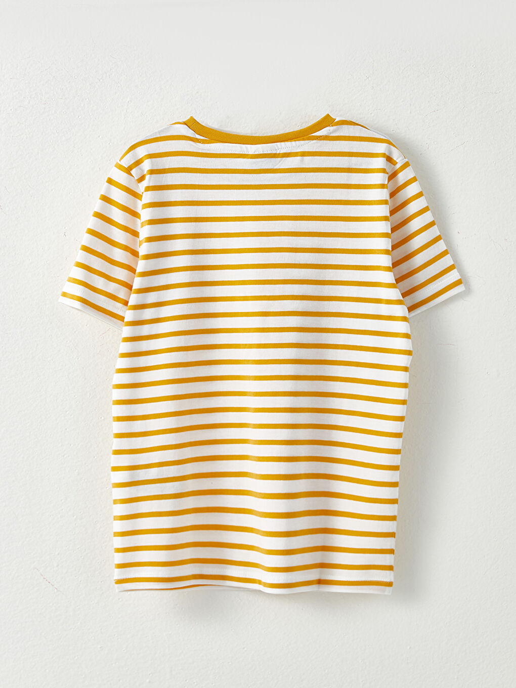 Crew Neck Striped Short Sleeve Cotton Boy T-Shirt-3