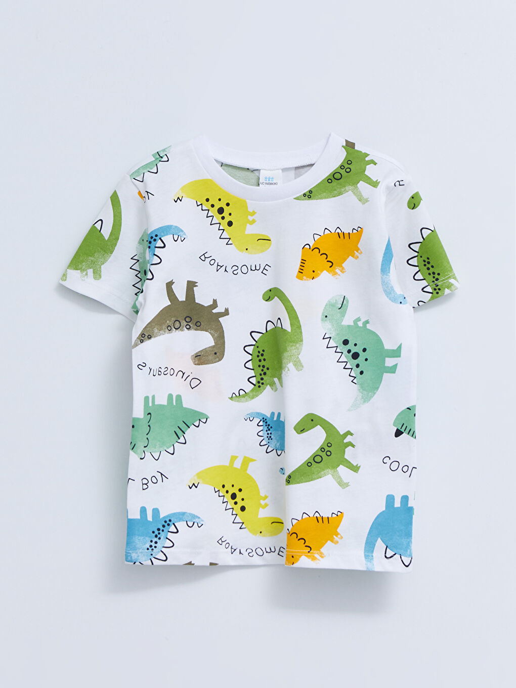 Crew Neck Short Sleeve Printed Baby Boys' T-Shirt and Shorts 2 Pack Set-1