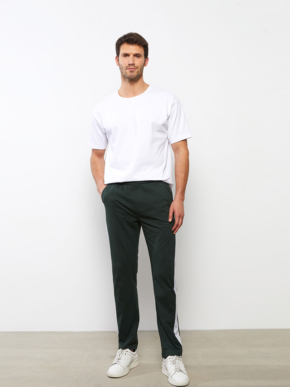 Haki Standart Kalıp Erkek Eşofman Altı-1