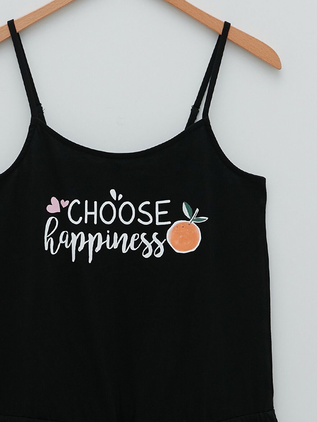 للنساء جمبسوت قطن بحمالات مطبوع بياقة على شكل حرف U-7