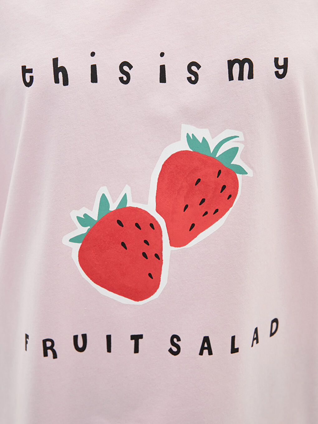 Siyah Bisiklet Yaka Baskılı Kısa Kollu Pamuklu Kadın Pijama Takımı-2