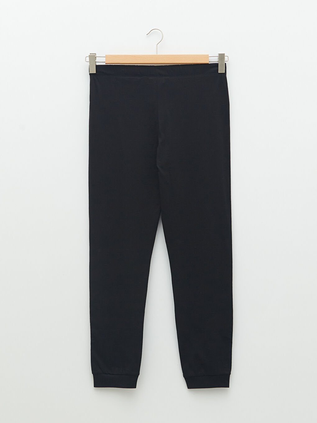 Siyah Bisiklet Yaka Baskılı Kısa Kollu Pamuklu Kadın Pijama Takımı-8