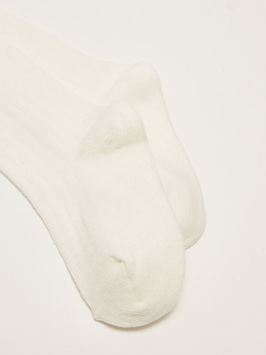 Pembe Beli Lastikli Kız Bebek Külotlu Çorap 2'li-1