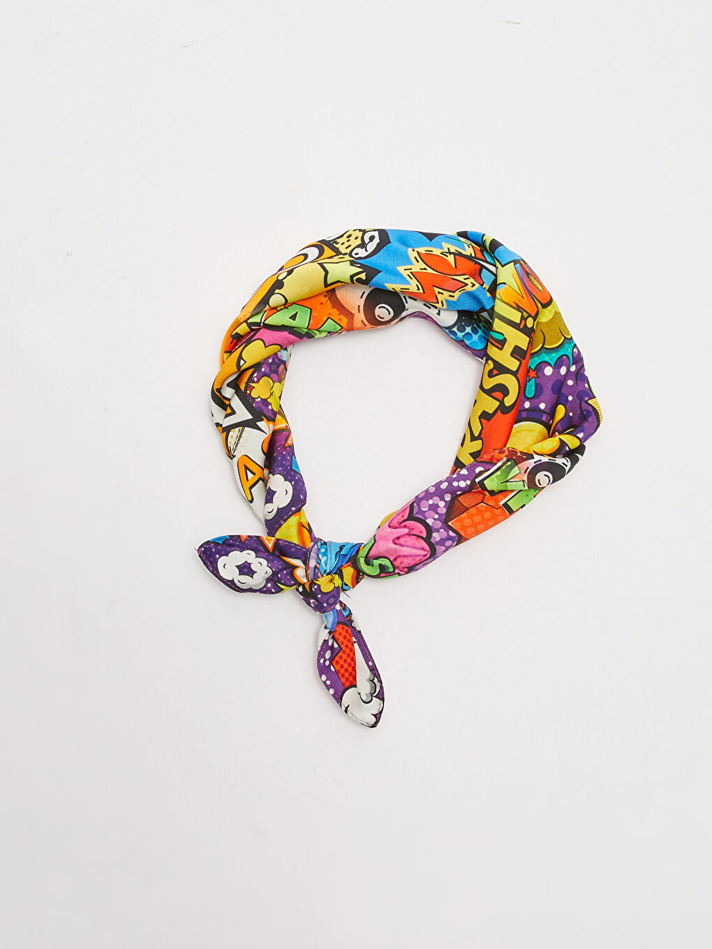 Karışık Baskılı Kız Çocuk Fular-1