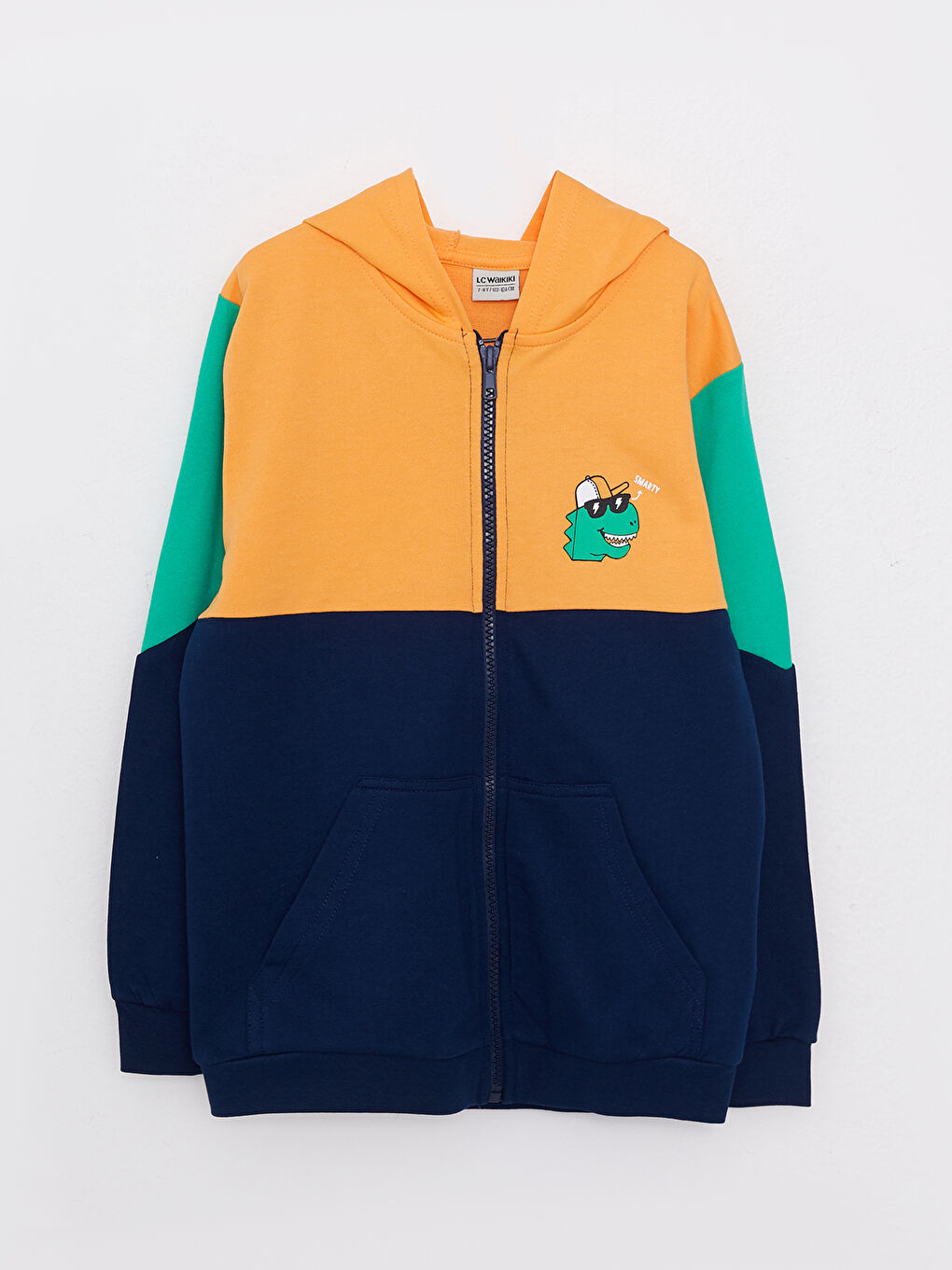 LCW Kids Hooded Printed Long Sleeve Boys' Zippered Sweatshirt -S2EB58Z4-JC7