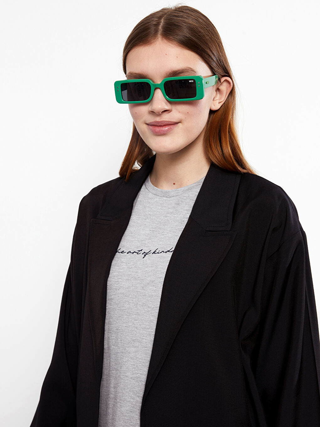 Siyah Ceket Yaka Düz Uzun Kollu Kadın Trençkot-2