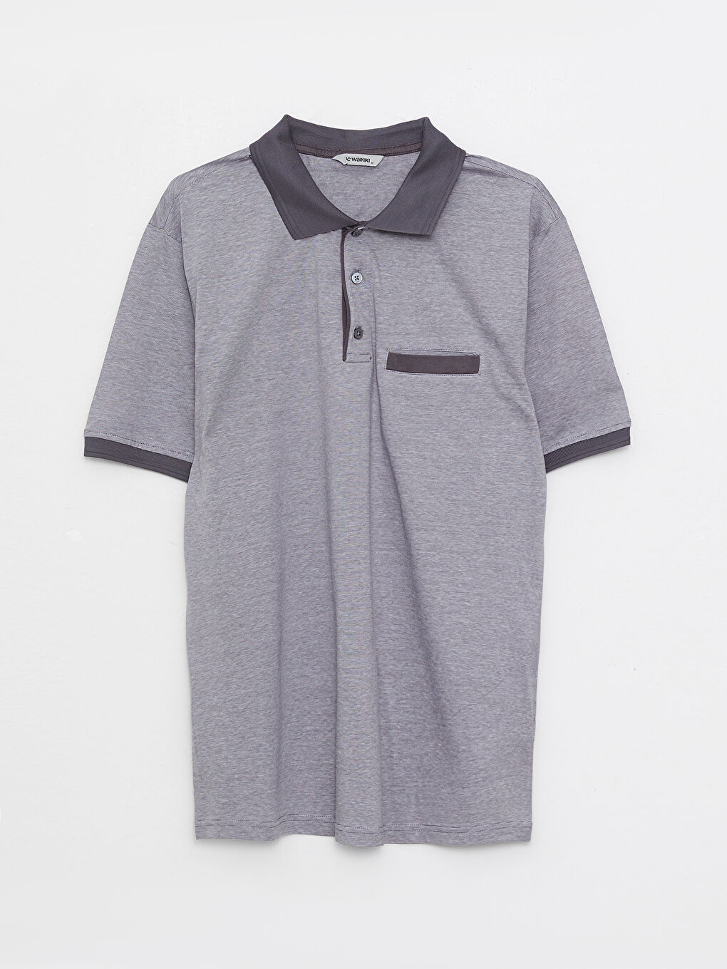 Polo Neck Short Sleeve Striped Jersey Men's T-Shirt-5