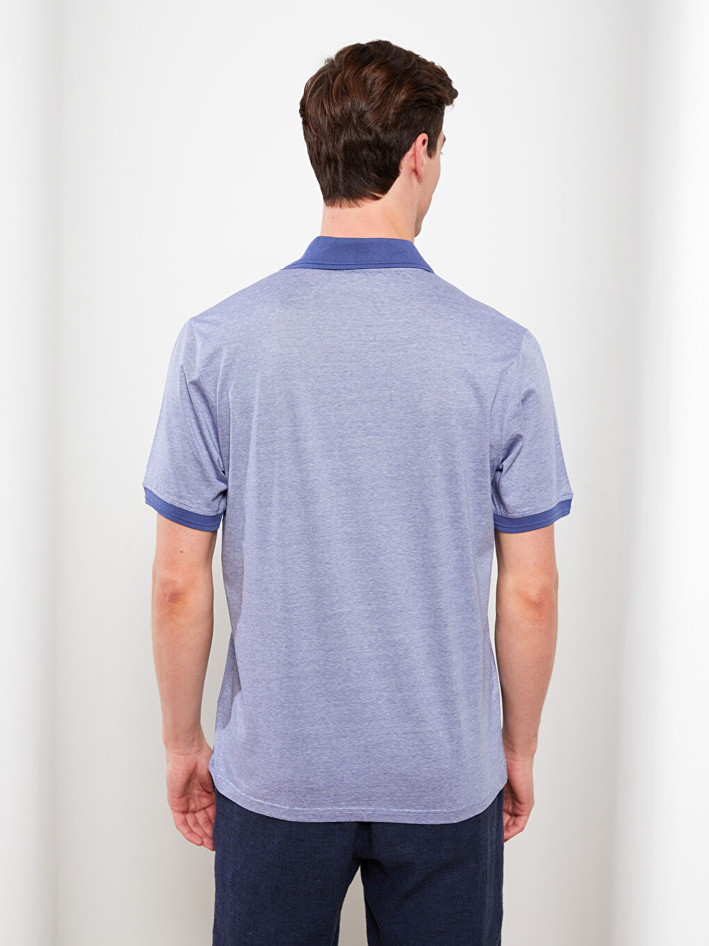 Polo Neck Short Sleeve Striped Jersey Men's T-Shirt-4