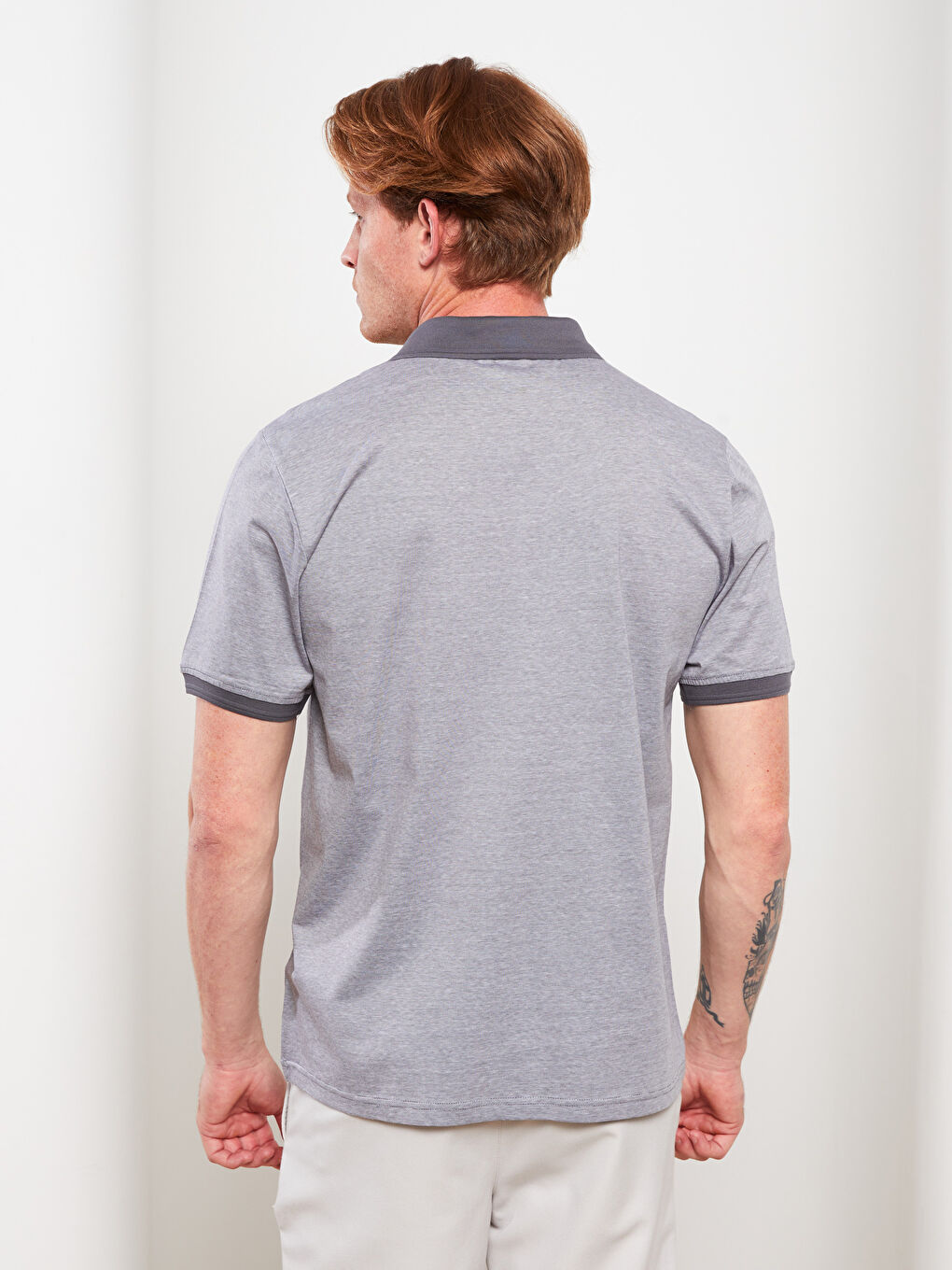 Polo Neck Short Sleeve Striped Jersey Men's T-Shirt-4