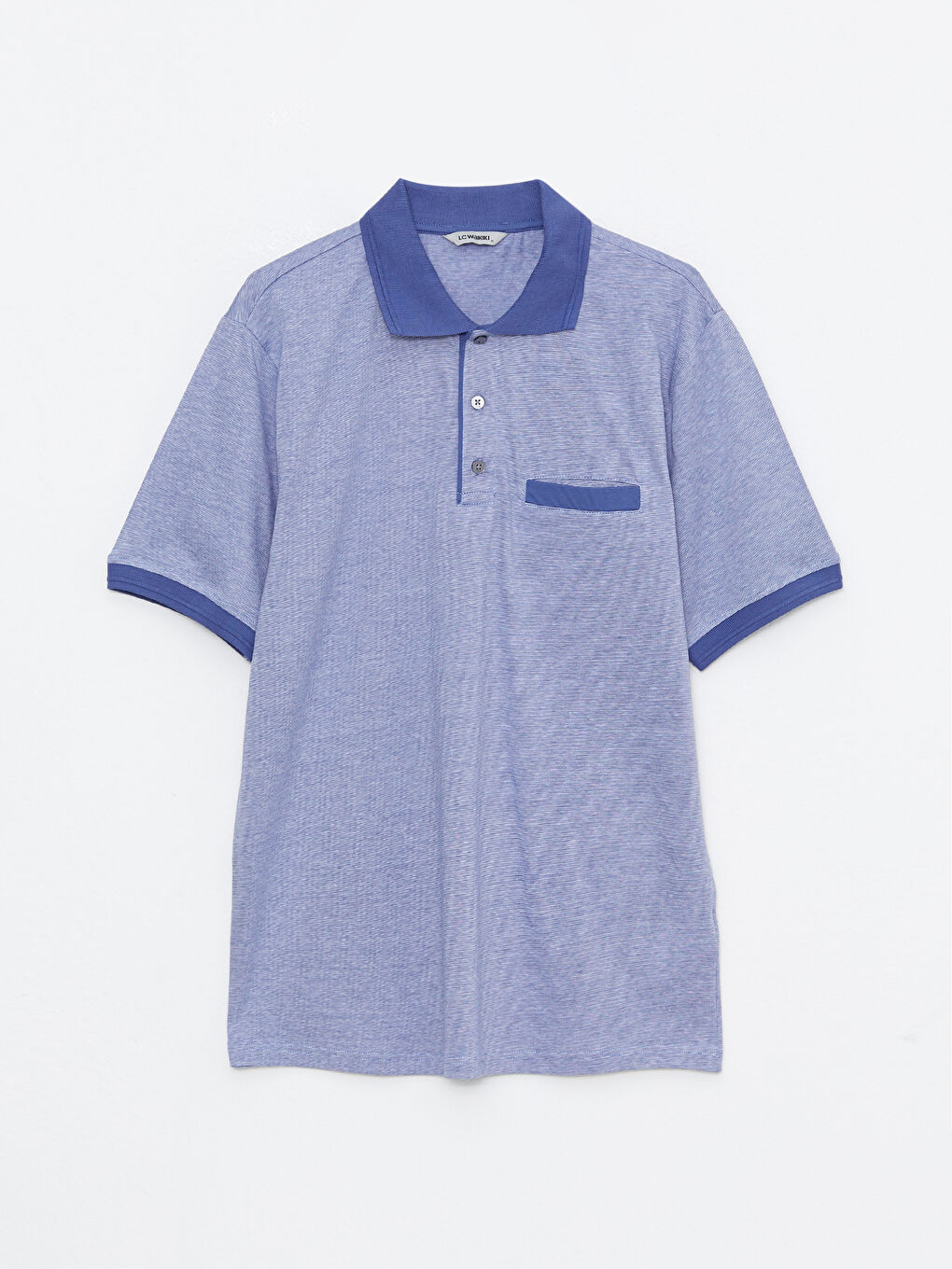 Polo Neck Short Sleeve Striped Jersey Men's T-Shirt-5