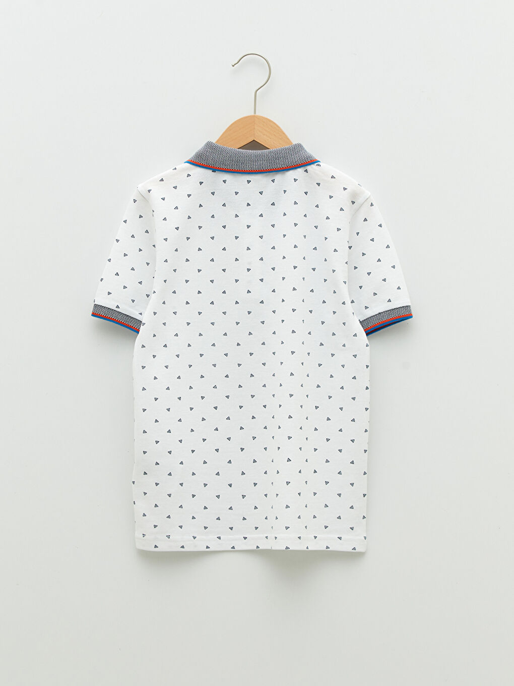 Mavi Polo Yaka Baskılı Kısa Kollu Pamuklu Erkek Çocuk Tişört-2