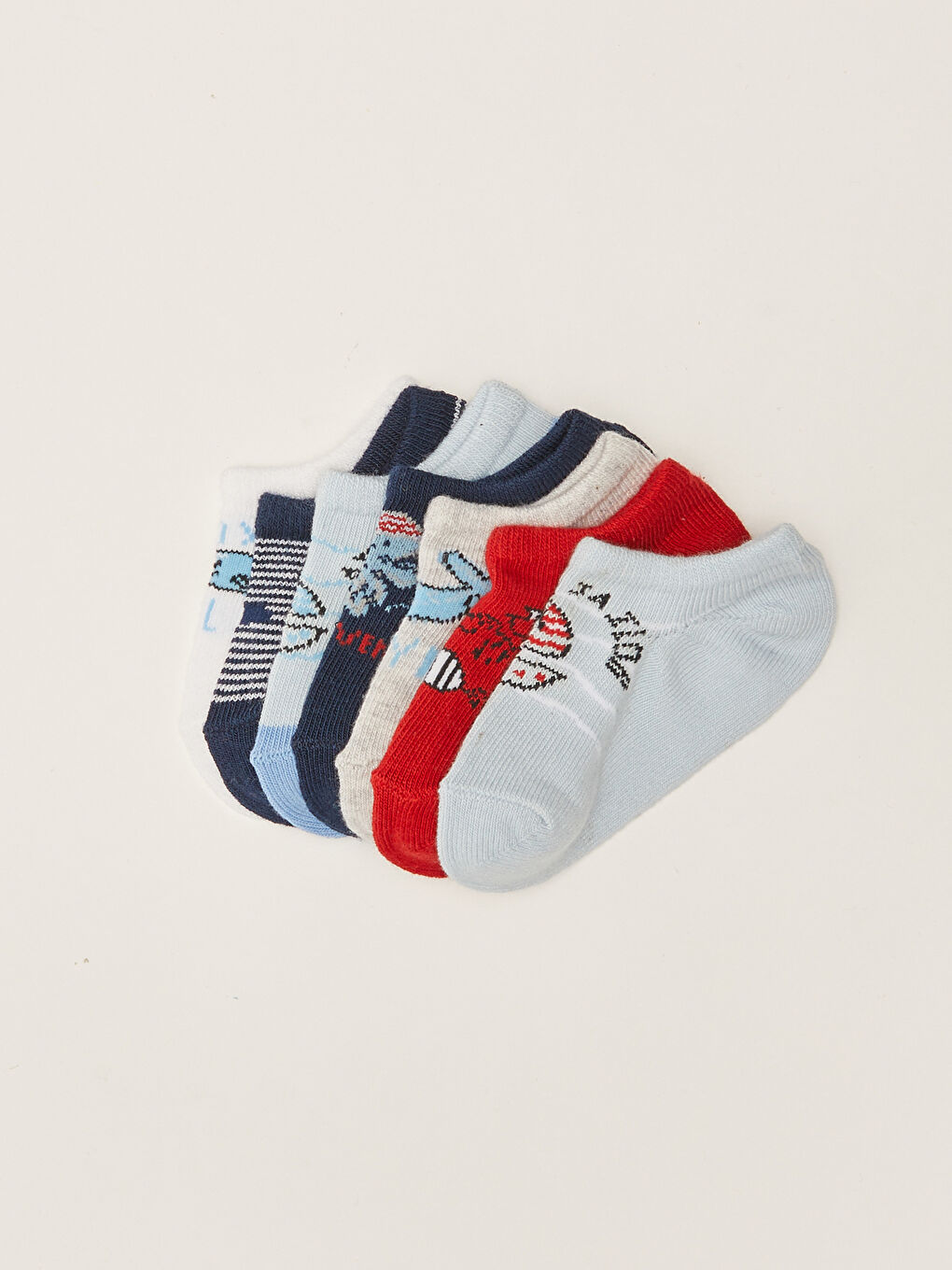 Набор из 7 пар тренировочных носков с принтом для малышей мальчиков