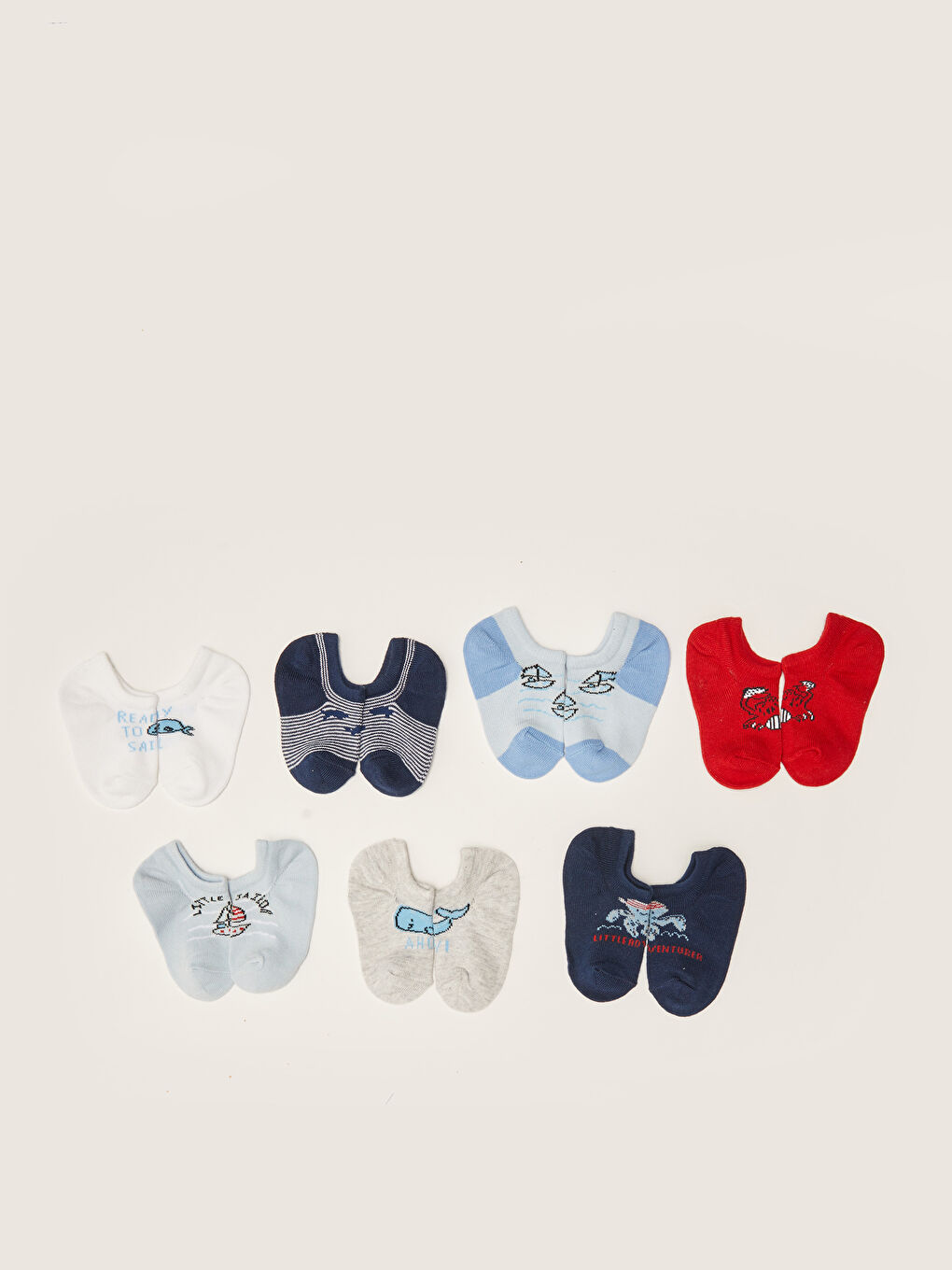 Набор из 7 пар тренировочных носков с принтом для малышей мальчиков-1