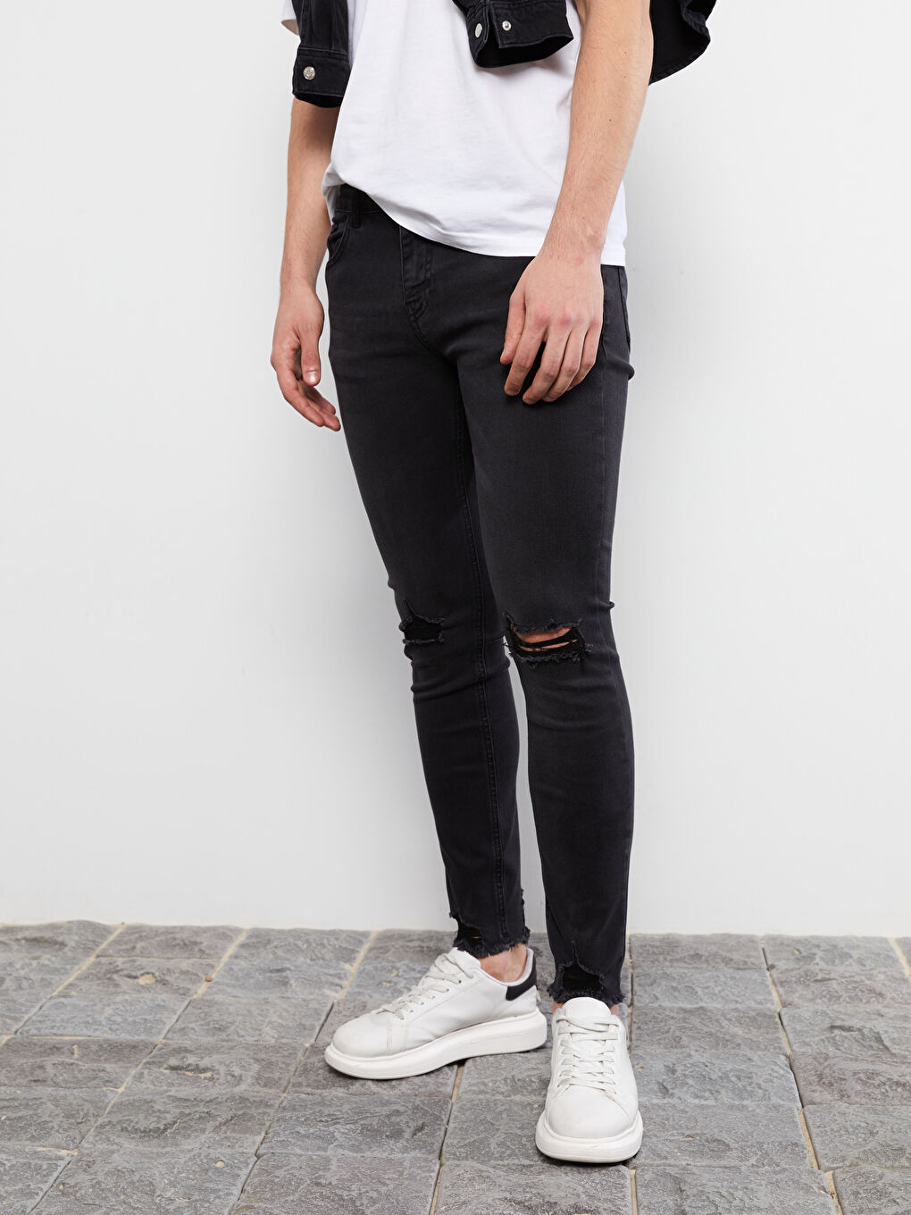 Siyah 770 Super Skinny Erkek Jean Pantolon-3