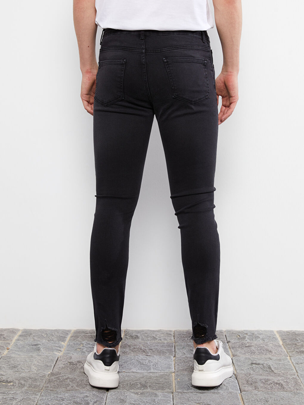 Siyah 770 Super Skinny Erkek Jean Pantolon-4
