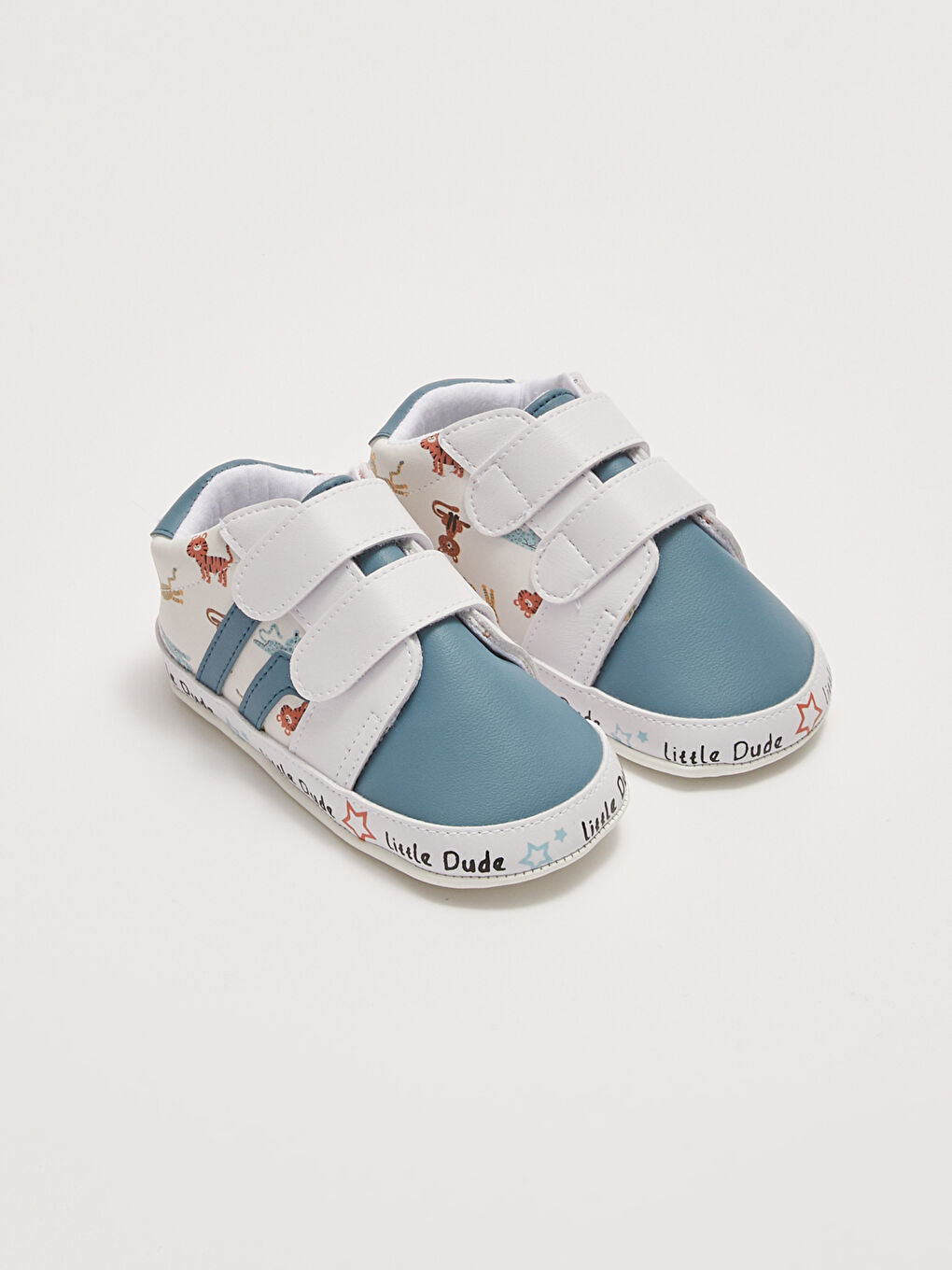 Printed Hook and Loop Baby Boys' Prewalker Indoor Shoes