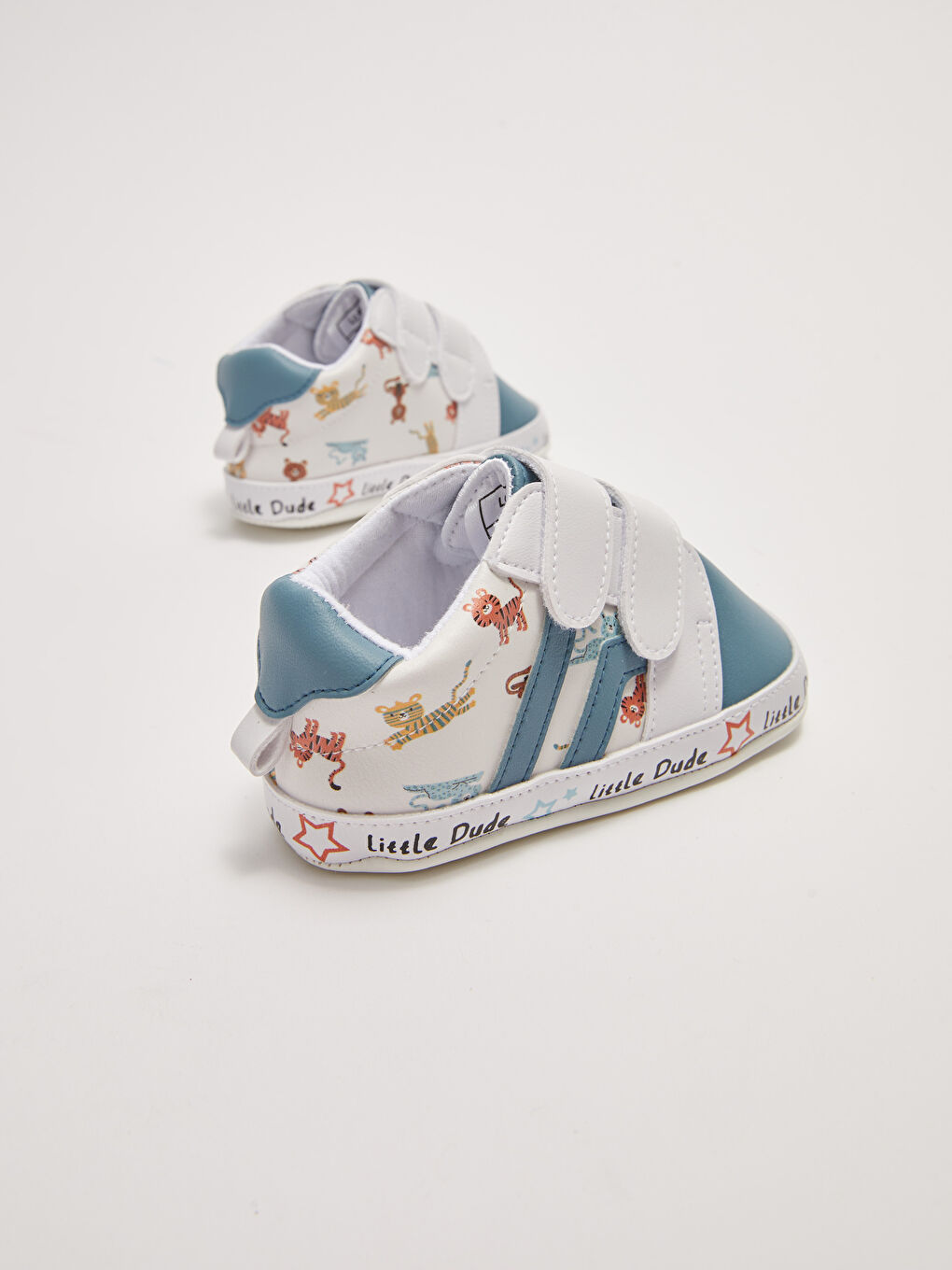 Printed Hook and Loop Baby Boys' Prewalker Indoor Shoes-4