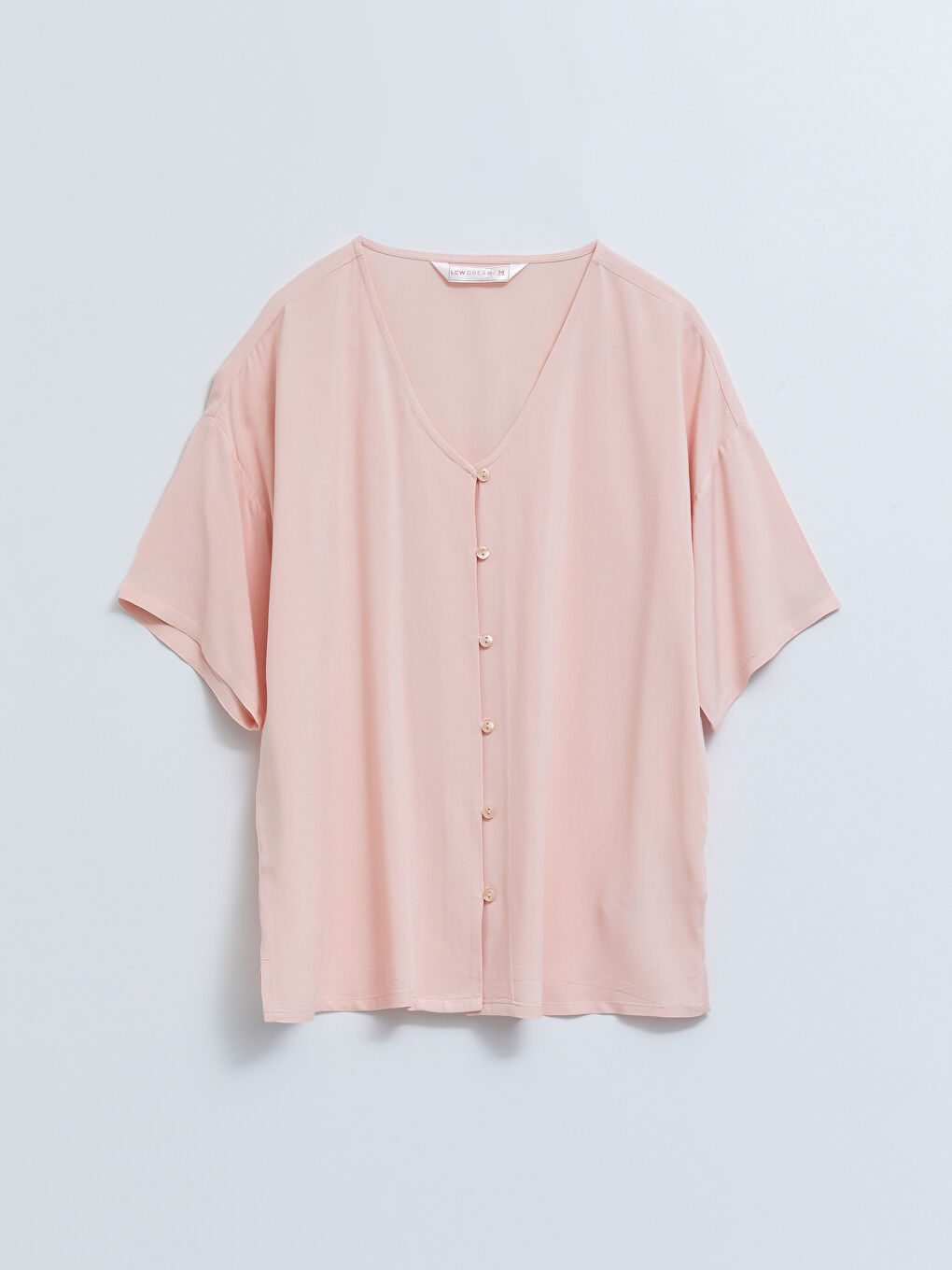 LCW DREAM Ensemble de Pyjama pour Femmes en Viscose à Manches Courtes et Imprimé à Col en V -S2ED63Z8-LSZ