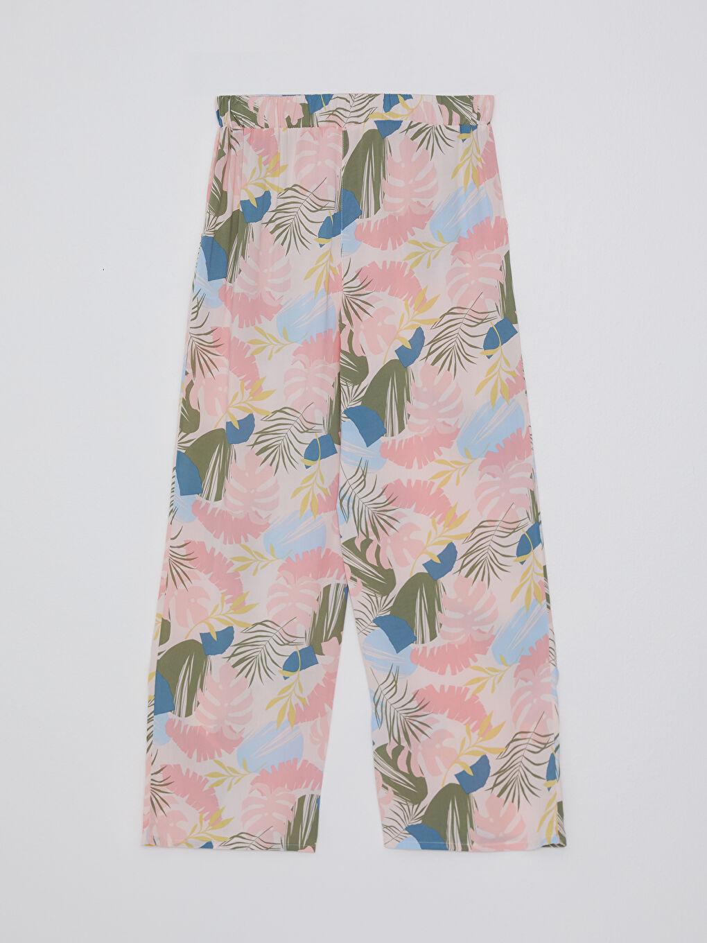 Pembe Gömlek Yaka Desenli Kısa Kollu Viskon Kadın Pijama Takımı-9