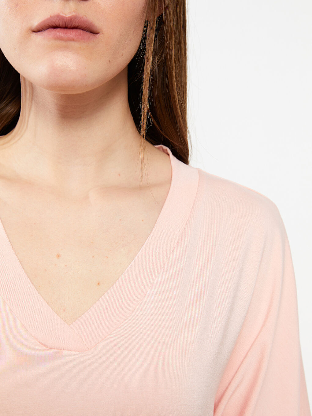 V-Neck Plain Short Sleeve Women's Nightdress -S2ED71Z8-FXW