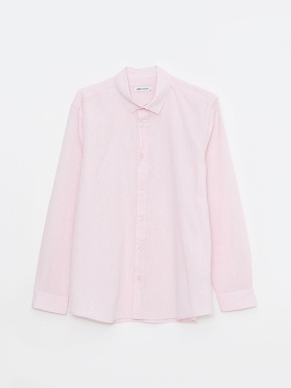 Pembe Regular Fit Uzun Kollu Poplin Erkek Gömlek-5