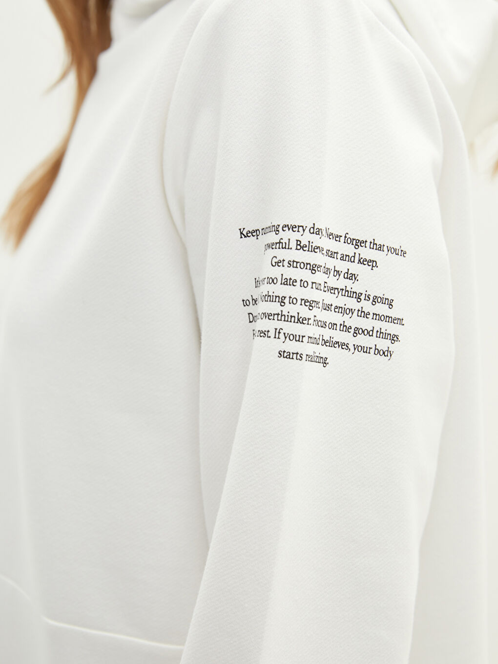 Hooded Letter Printed Long Sleeve Women's Sweatshirt Tunic-4