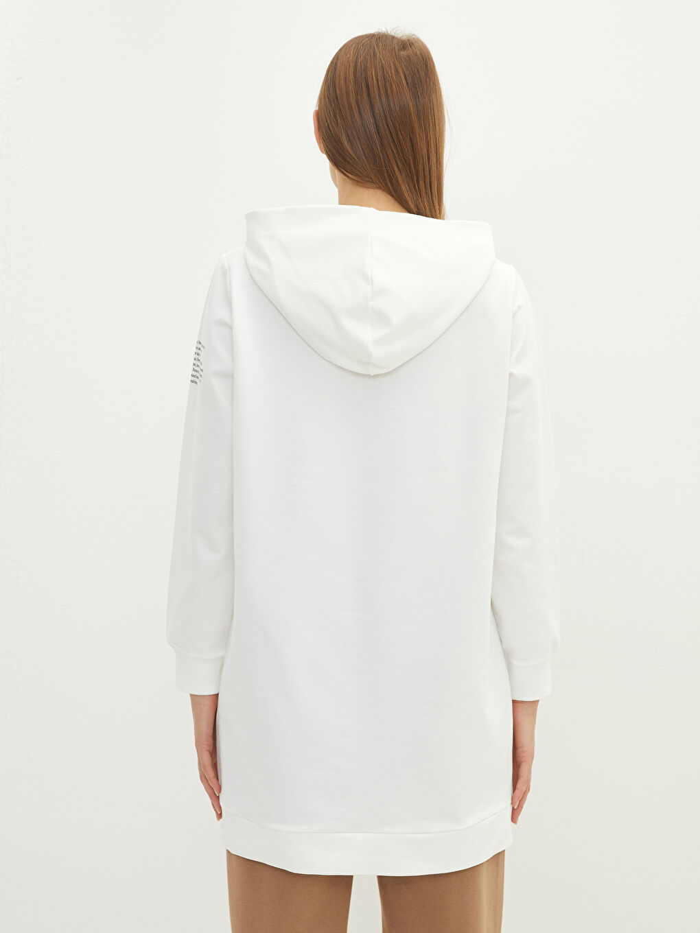 Hooded Letter Printed Long Sleeve Women's Sweatshirt Tunic-5