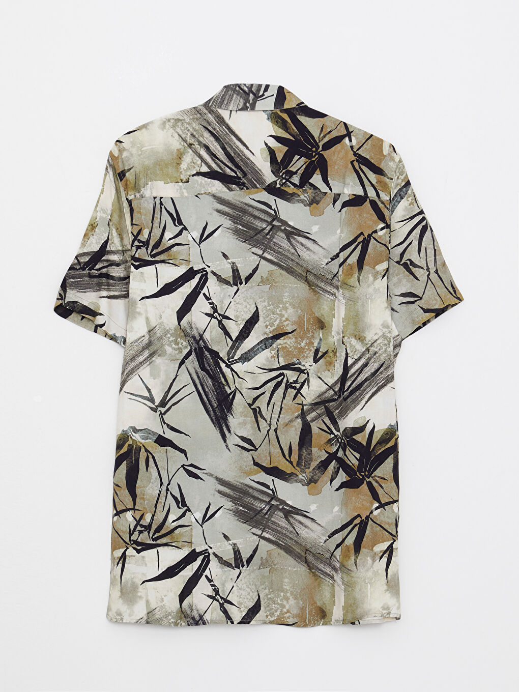 Chemise Slim Fit à Manches Courtes à Motifs en Popeline pour Hommes-6