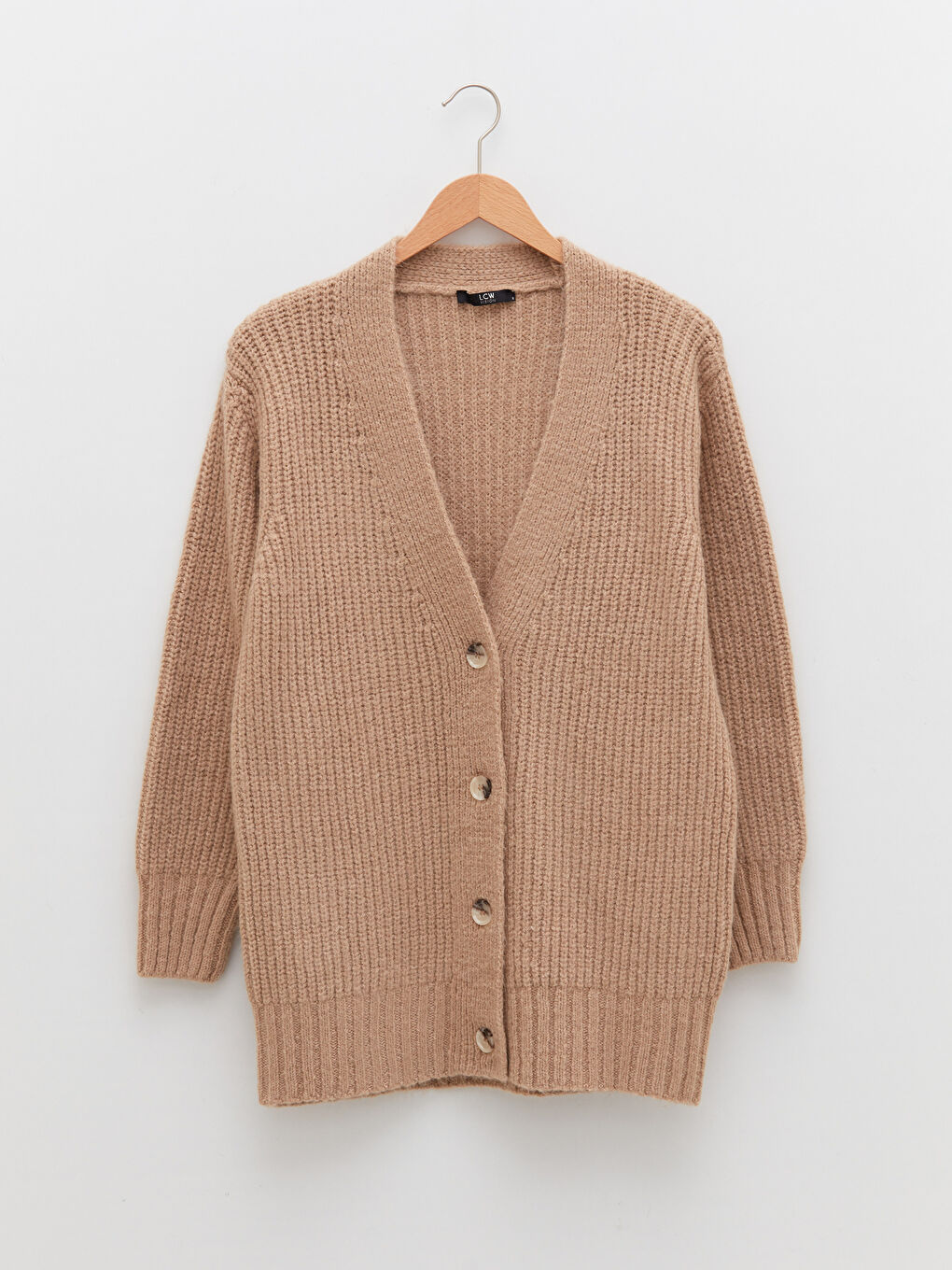 كارديغان تريكو بعنق V للنساء-5