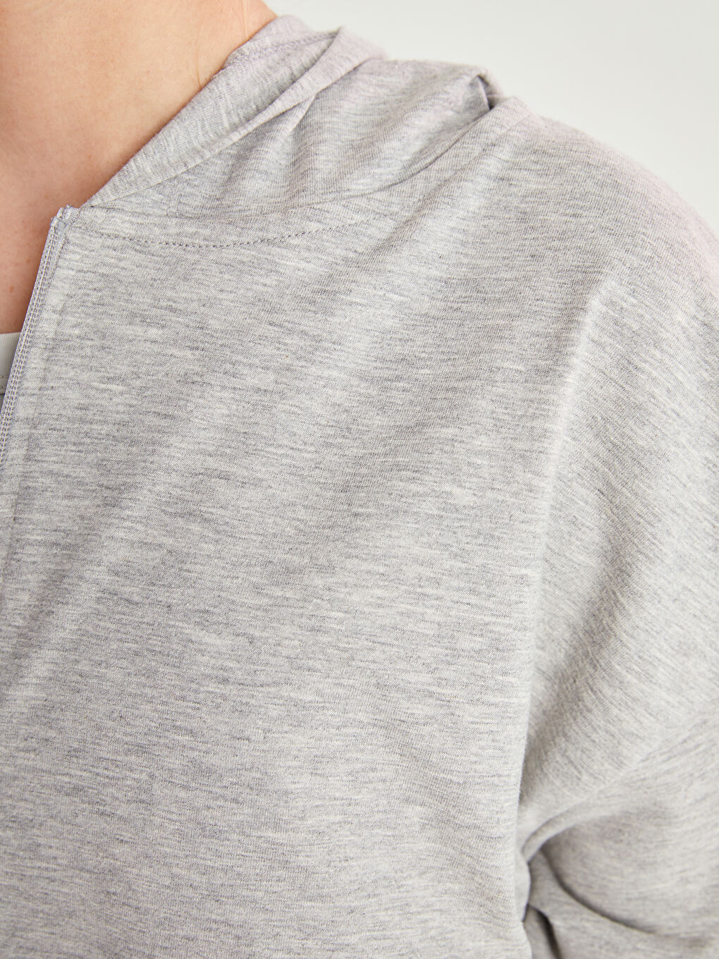 كارديجان رياضي واسع كم طويل بكابوش للسيدات-2