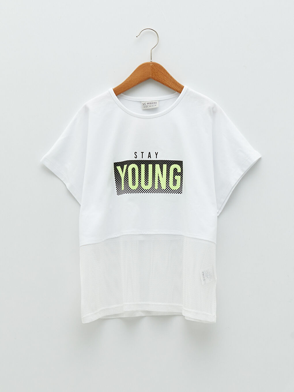 Футболка для девочек с круглым вырезом и принтом букв, короткий рукав-1