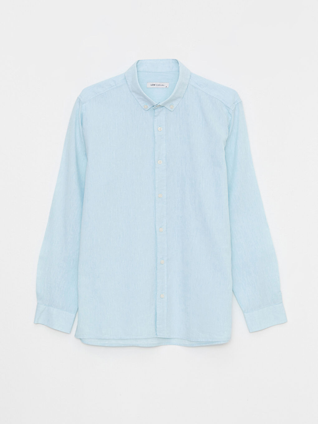 Regular Fit Long Sleeve Poplin Men's Shirt-5