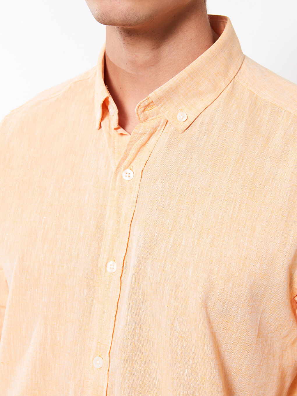 Regular Fit Long Sleeve Poplin Men's Shirt-3