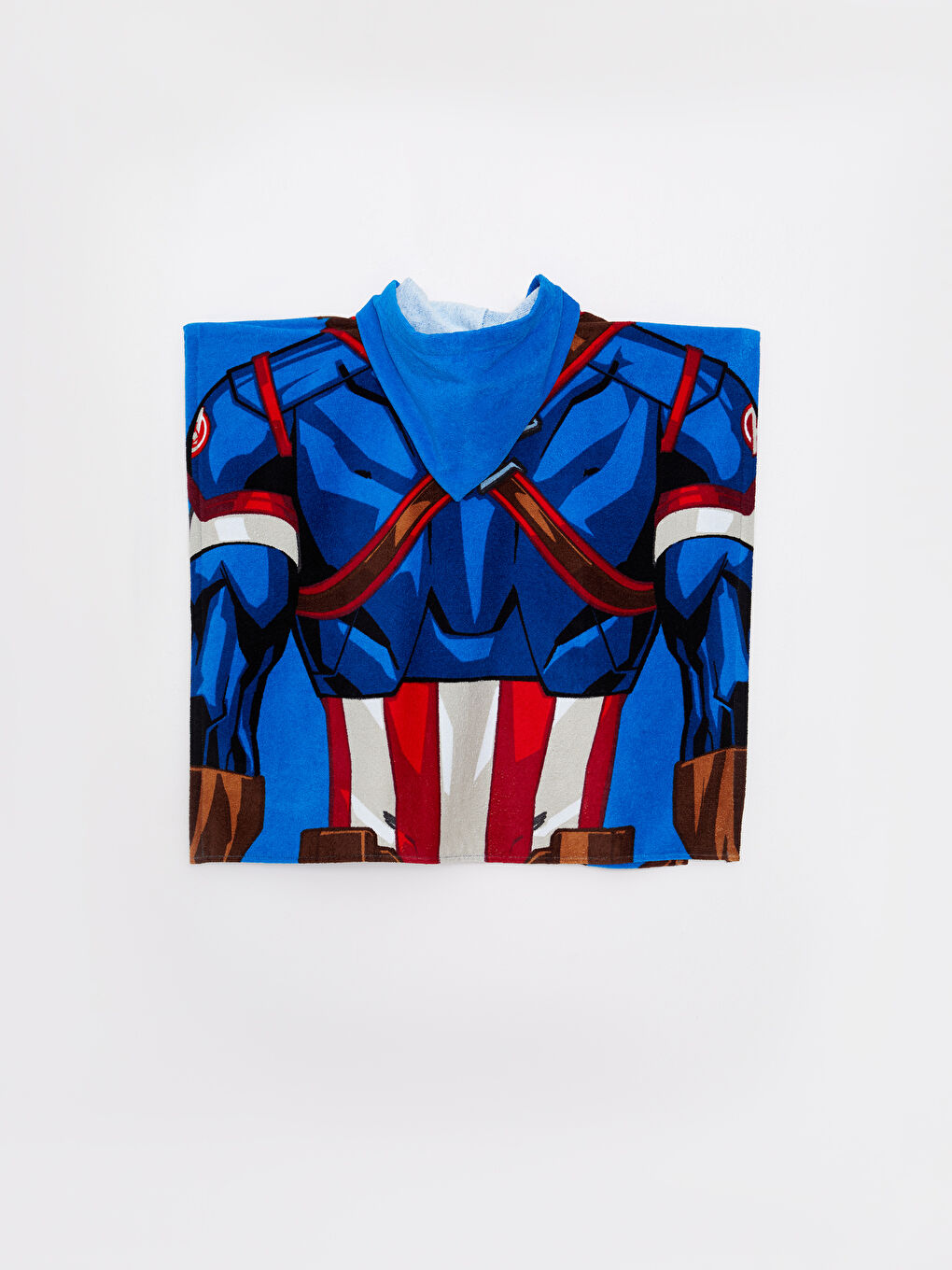 Mavi Captain America Lisanslı Erkek Çocuk Plaj Havlusu-1