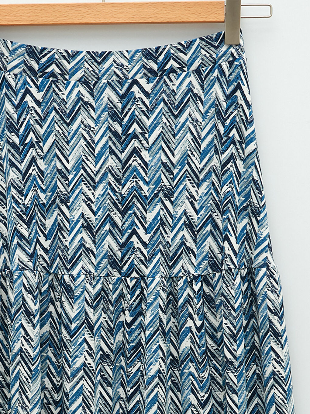 Karışık Beli Lastikli Desenli Kadın Etek-8