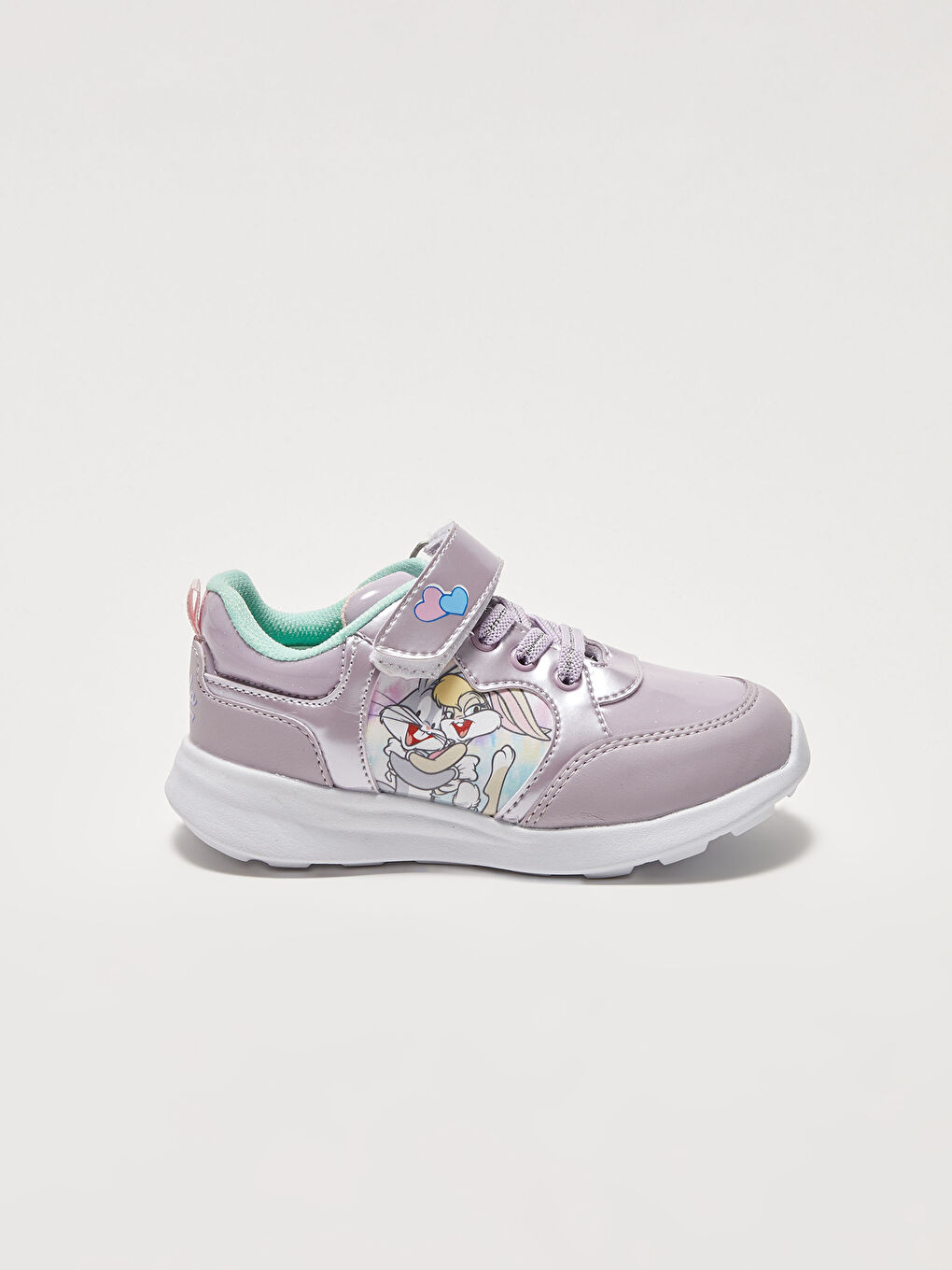 LCW STEPS Bugs Bunny Licensed Lace-Up and Velcro Girls' Sneakers -S2EE84Z4-G0W