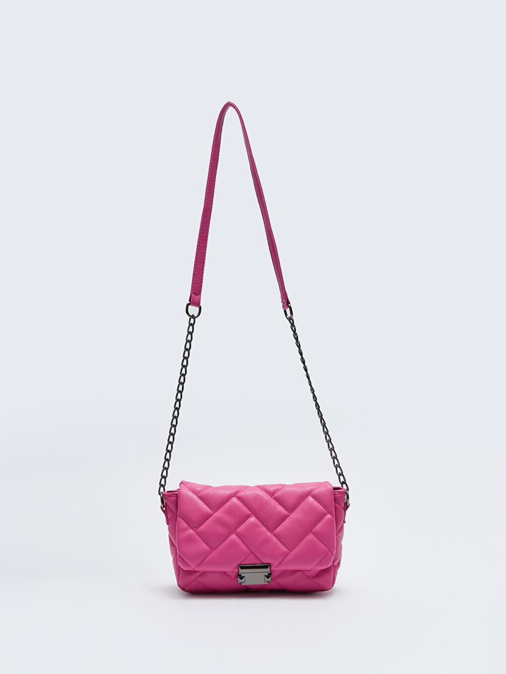 Сумка Кроссбоди из Искусственной Кожи с Цепочной Лямкой для Женщин-3