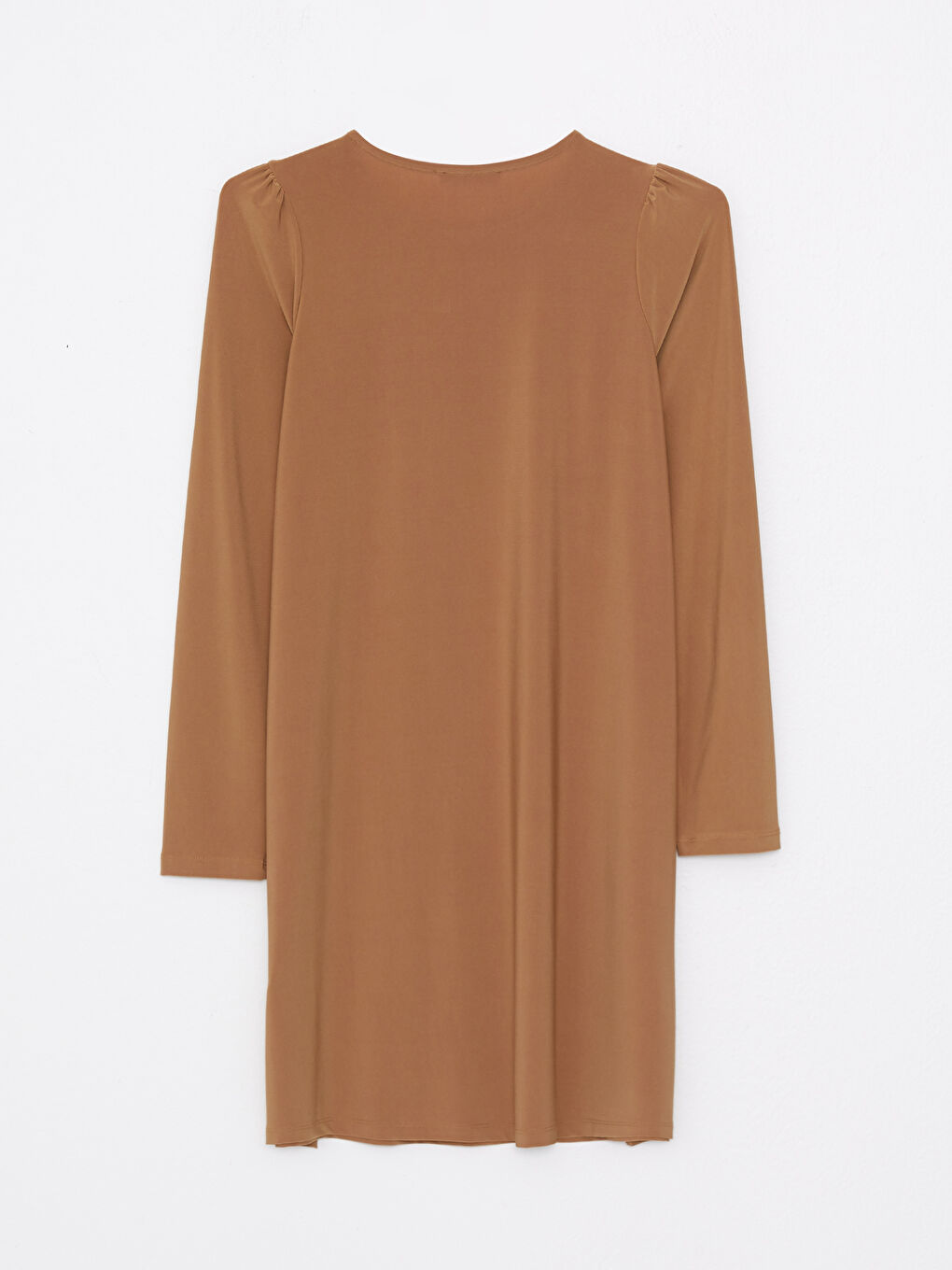 Crew Neck Plain Long Sleeve Women's Tunic-7