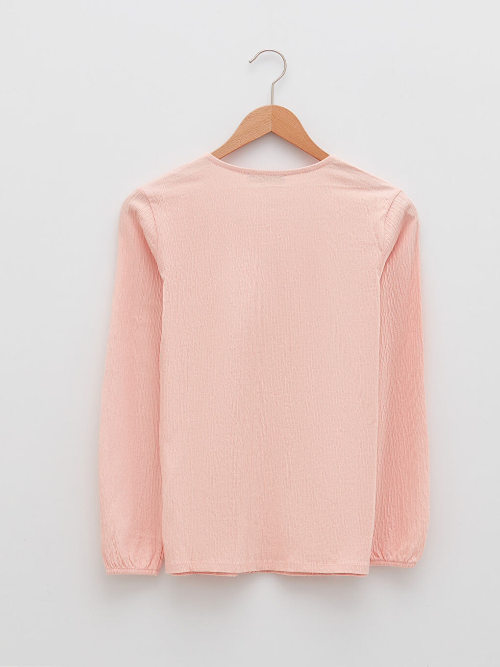 T-shirt à Col Revers Brodé à Manches Longues pour Femmes-6