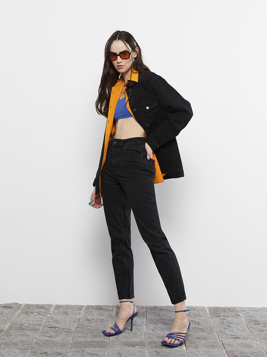 Mom Fit Straight Pocket Detailed Women Jeans-1