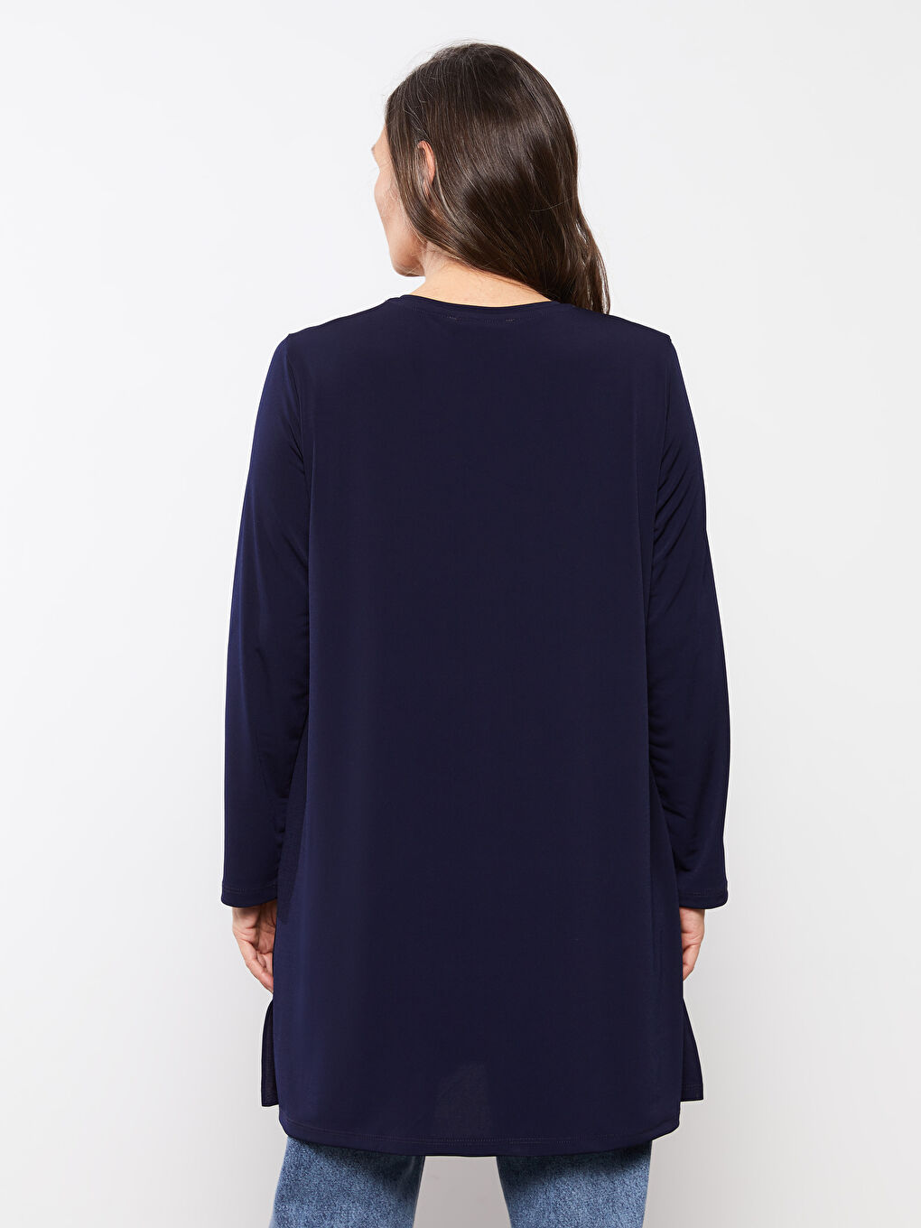 Crew Neck Printed Long Sleeve Women's T-Shirt-3