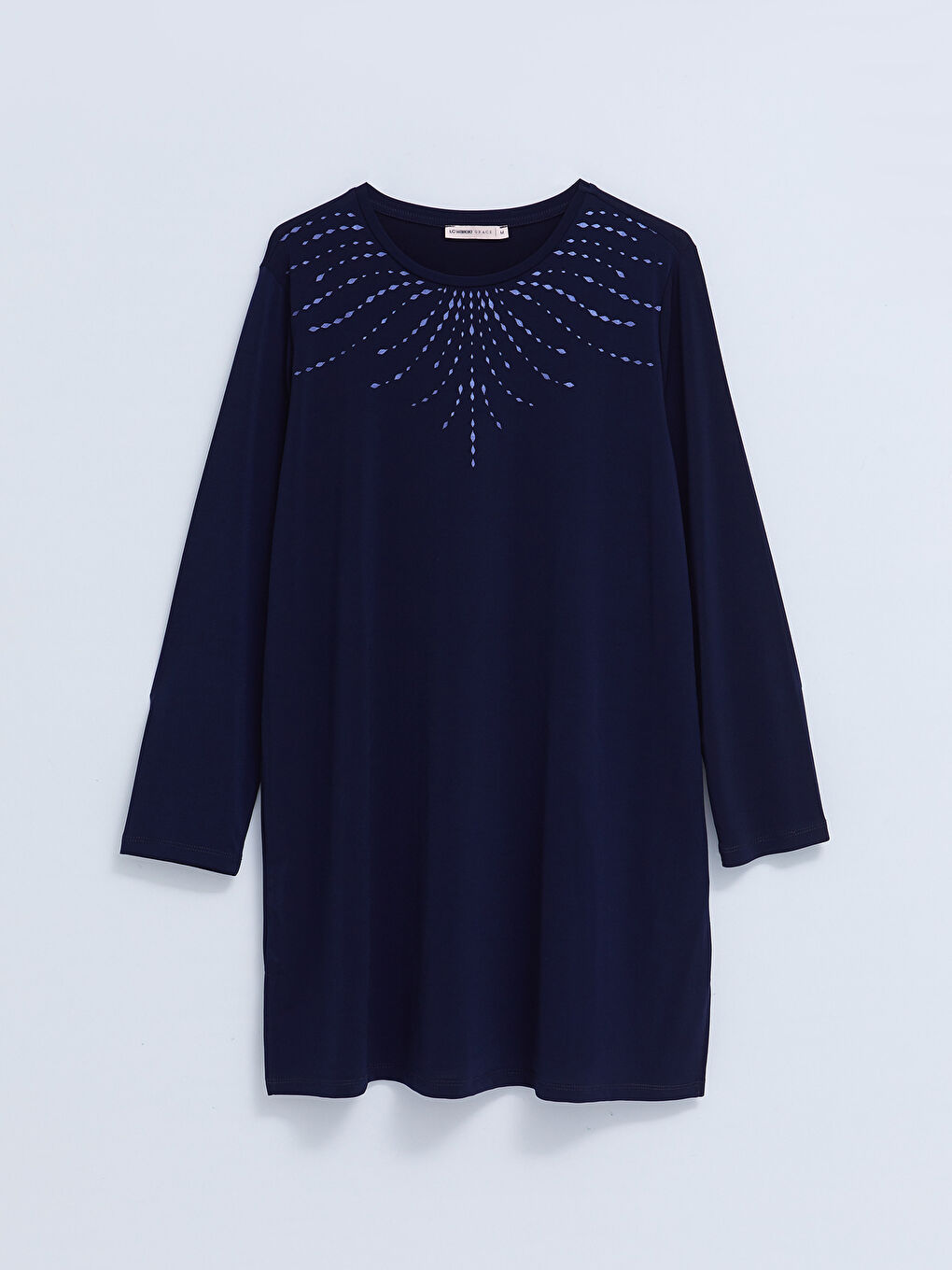 Crew Neck Printed Long Sleeve Women's T-Shirt-5