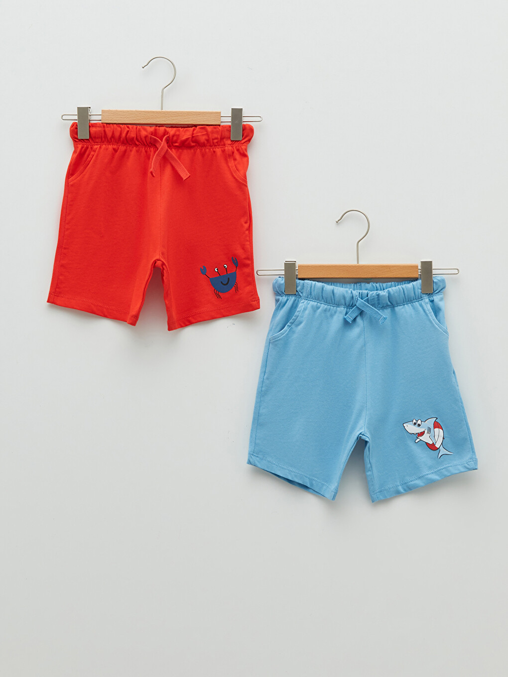 Shorts Imprimés Pour Bébé Garçon À Taille Élastique, Lot De 2