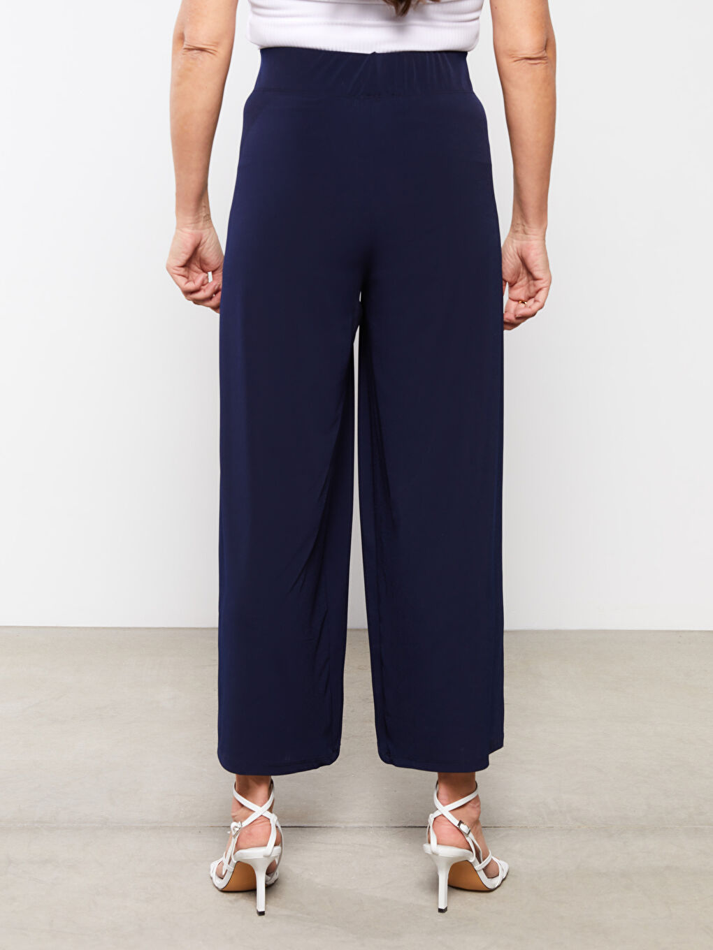 Women's Elastic Waist Straight Trousers Skirt -S2EF44Z8-E1J