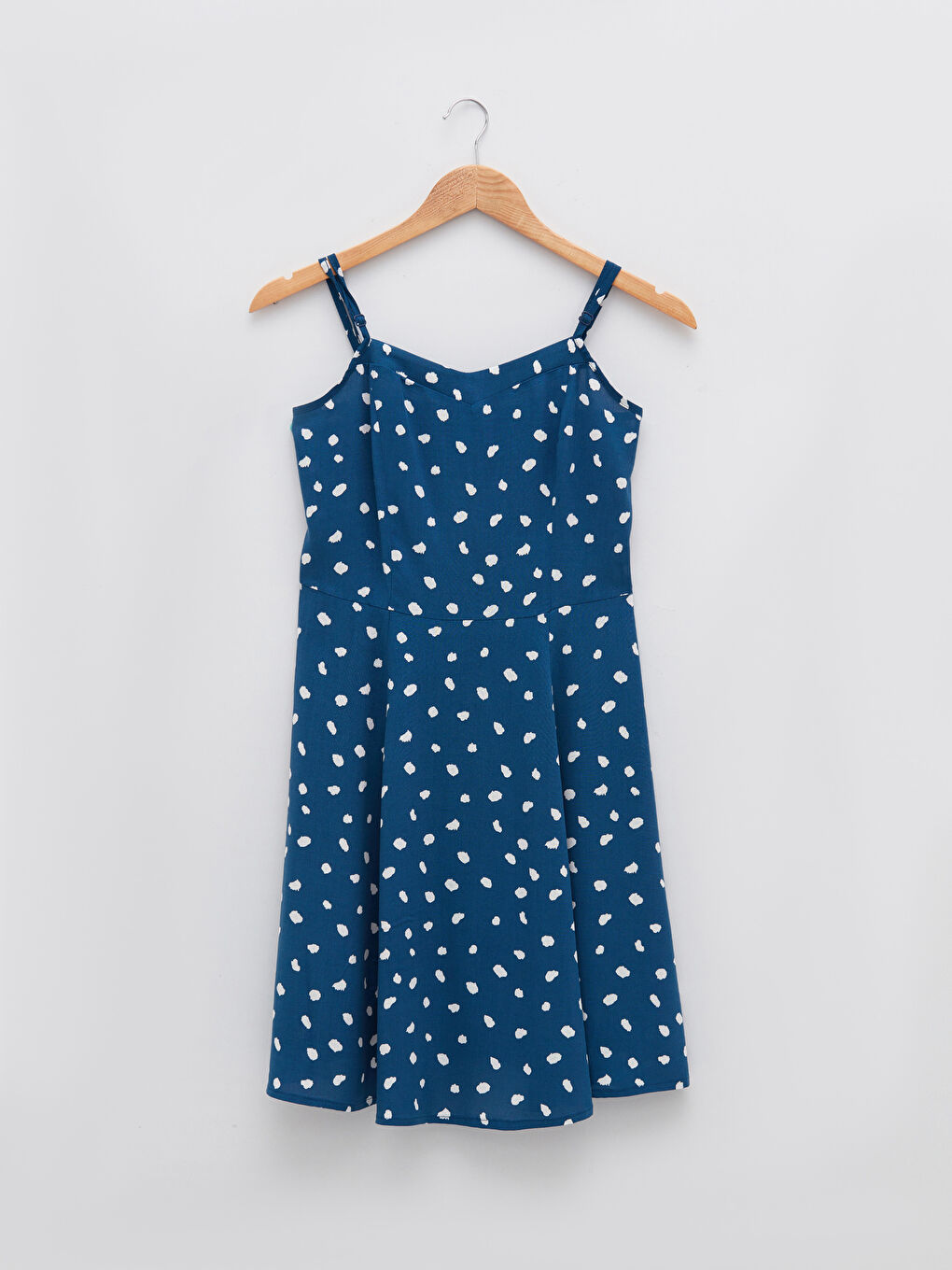 Robe à motifs en viscose pour Femmes avec encolure cœur et fines bretelles-5
