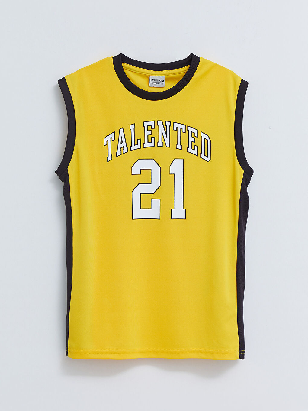 Sarı Bisiklet Yaka Baskılı Erkek Çocuk Atlet