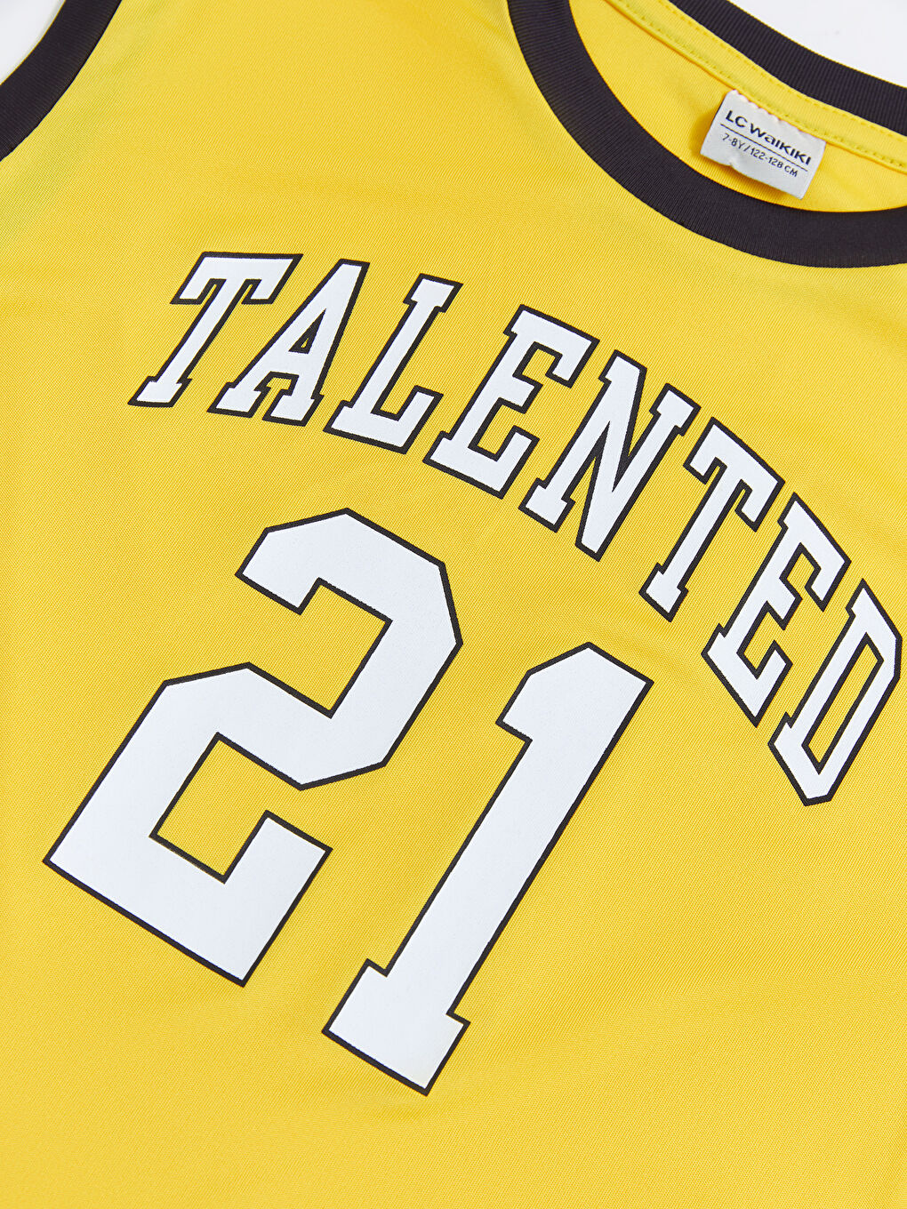 Sarı Bisiklet Yaka Baskılı Erkek Çocuk Atlet-2