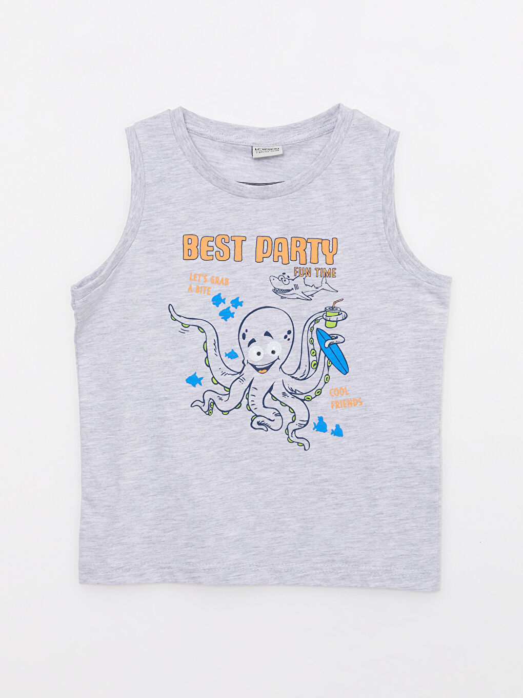 Crew Neck Printed Boys' Vest